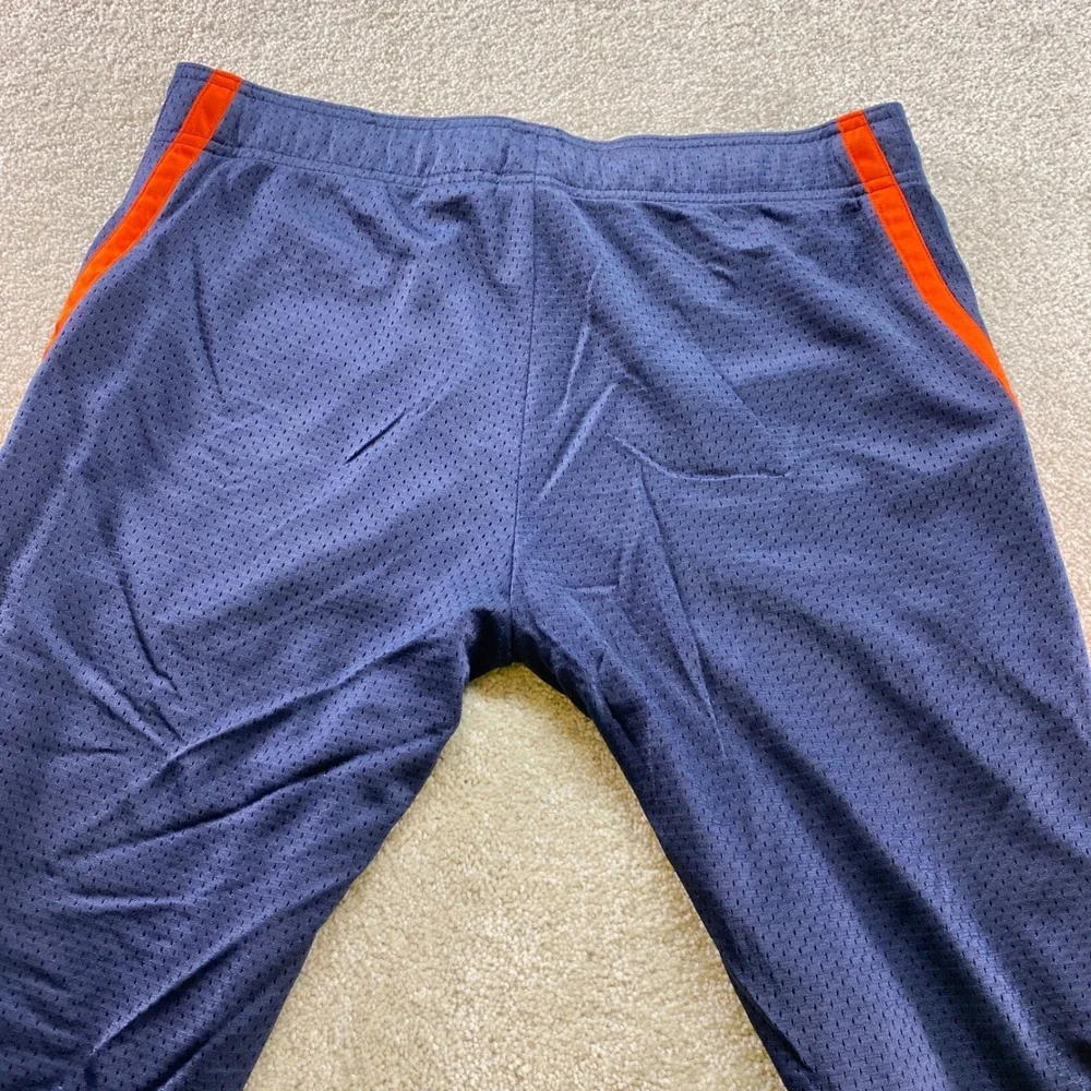 Nike‎ Mesh Track Pants Mens Large Navy Blue Orange Stripe Athletic Sweatpants
